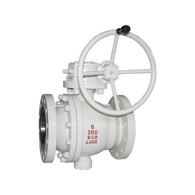 คุณภาพ  Cast Trunnion Ball Valve 2" - 40" API 6D Flange 2 Piece Cast Steel 300LB โรงงาน