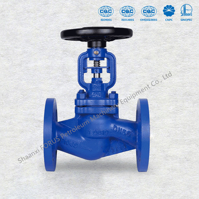 EN 13709 DN15 - DN400 Bellow Globe Valve ก้านไม่หมุนเพิ่มขึ้น