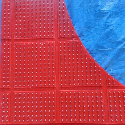 สีแดง Anti Skid Mat ZP ประเภท Rotary Atble 30mm พลาสติกไม่สลิด Mat สําหรับเครื่องเจาะ