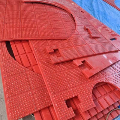 สีแดง Anti Skid Mat ZP ประเภท Rotary Atble 30mm พลาสติกไม่สลิด Mat สําหรับเครื่องเจาะ