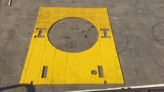 27 1/2 นิ้ว Anti Slip Mat โต๊ะหมุนสีเหลือง 2100MM*1600MM Mat สําหรับเครื่องเจาะ